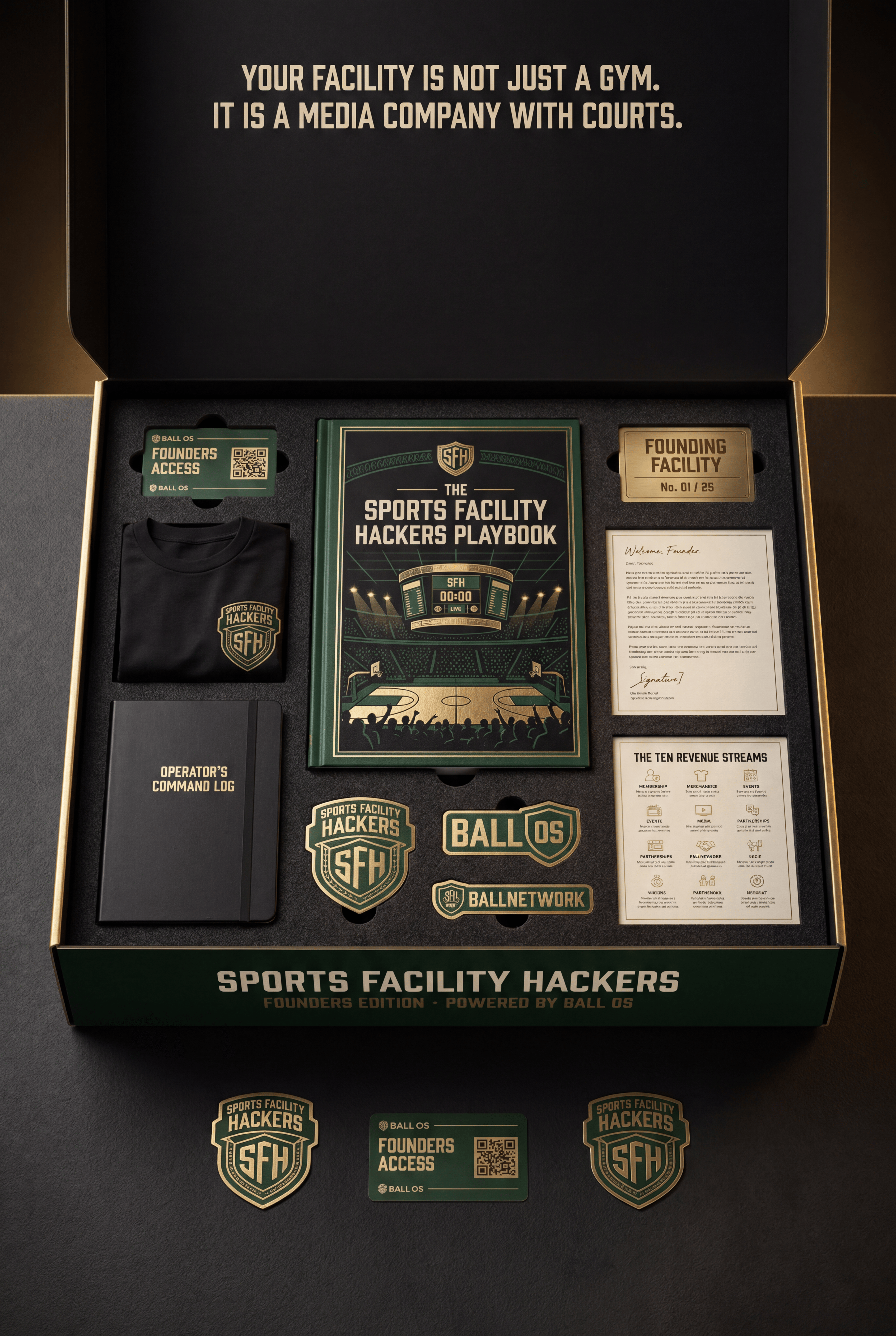 Sports Facility Hackers Founders Box concept